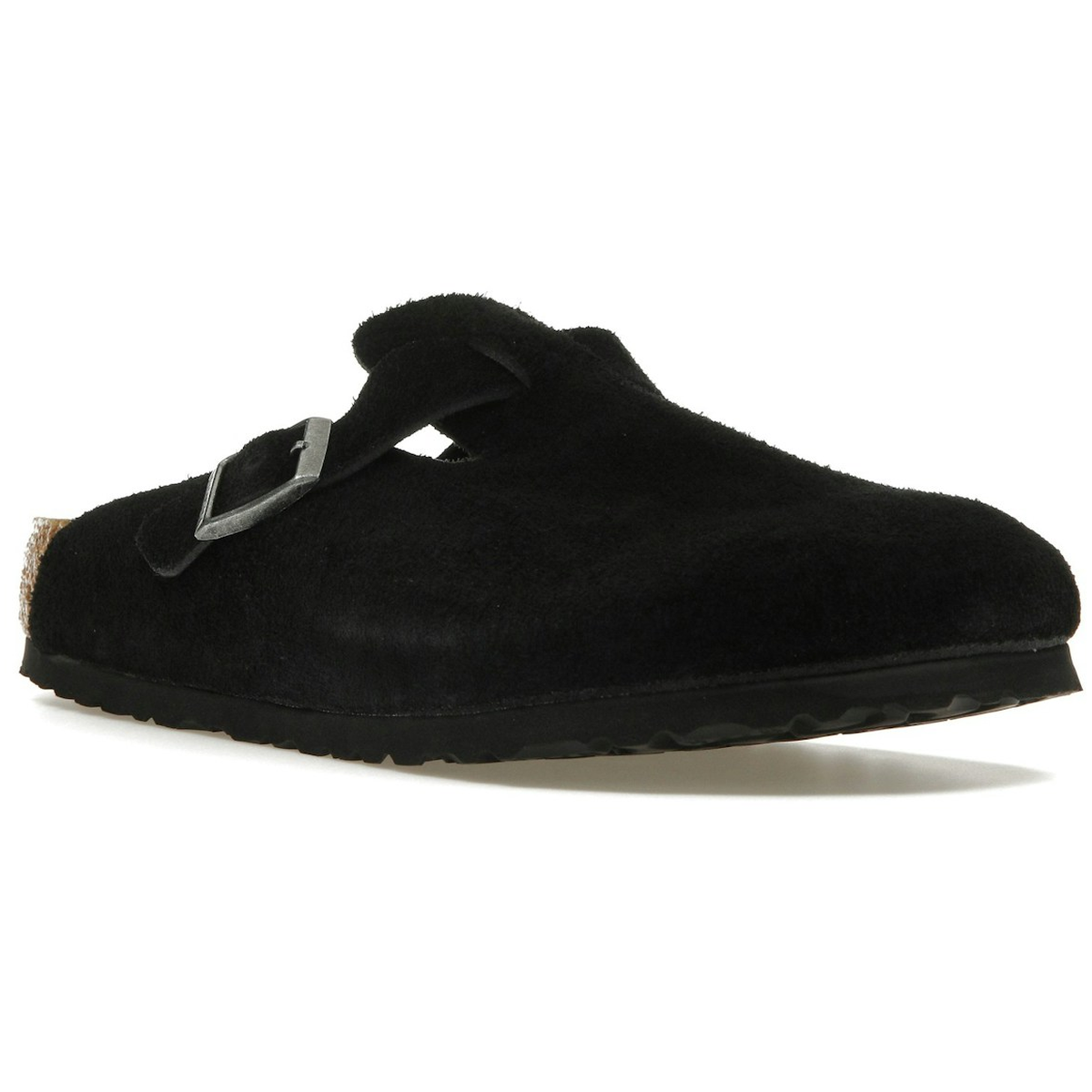 Birkenstock Boston Soft Footbed "Suede Black"